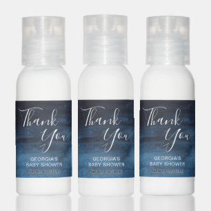 Simple Navy Blue Boy Elegant Modern Baby Shower Hand Lotion