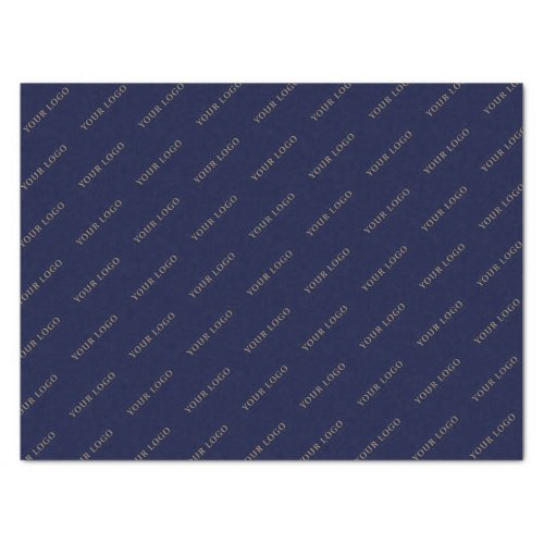 Simple Navy Blue Business Brand Logo Printed Tissue Paper