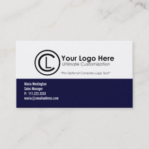 Simple Navy Blue Business Cards