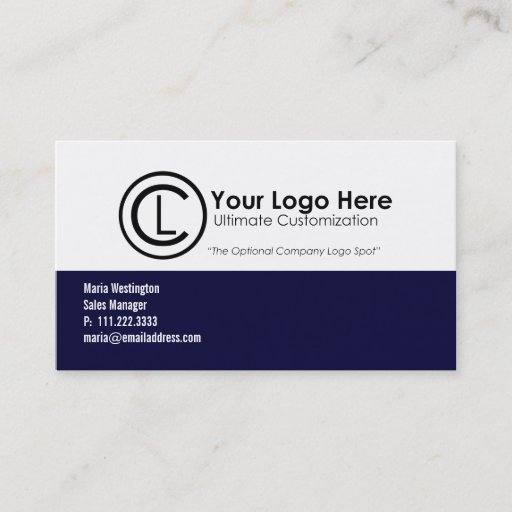 Customizable Simple Navy Blue Business Cards