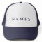 Simple Navy Blue Custom Name Elegant Trucker 