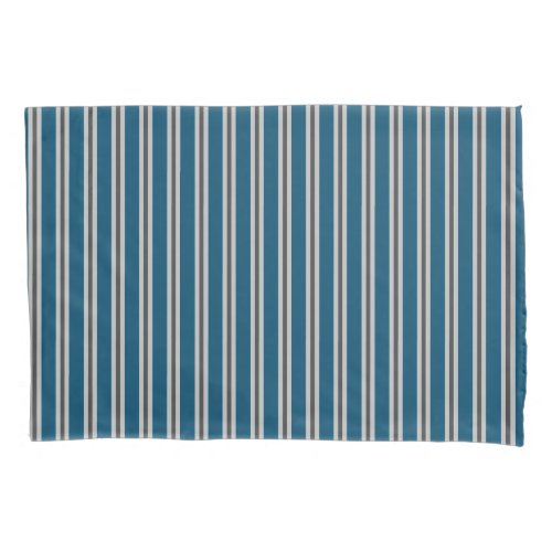 Simple Navy Blue Gray Minimal Pattern Mens Pillow Case