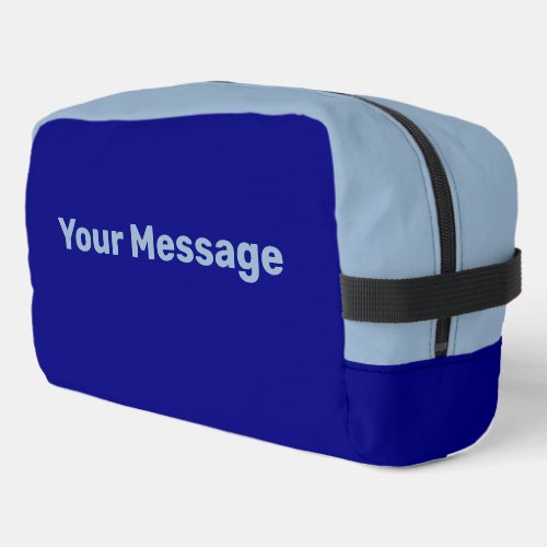 Simple Navy Blue Light Blue Your Message Template Dopp Kit