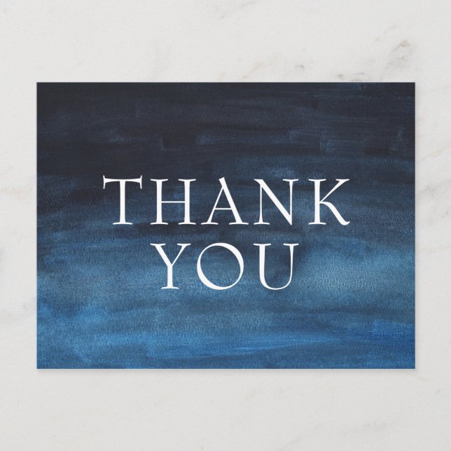 Simple Navy Blue Modern Business Postcard (Front)