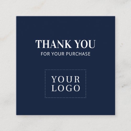 Simple Navy Blue Modern Thank you Business Cards