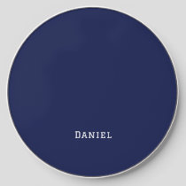 Simple Navy Blue Monogrammed Wireless Charger