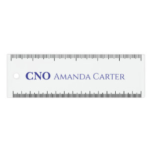 Simple Navy Blue Personalized Name CNO Ruler