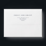 Simple Navy Blue Text and White Modern Invitation Envelope<br><div class="desc">Simple Navy Blue Text and White Modern Invitation envelope,  Invite your guests in style.</div>