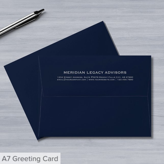 Simple Navy Blue Typographic Envelope (Creator Uploaded)