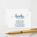 Simple Navy Calligraphy Book Request Insert | Zazzle