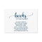 Simple Navy Calligraphy Book Request Insert