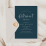 Simple Navy Calligraphy Script Retirement Party Invitation