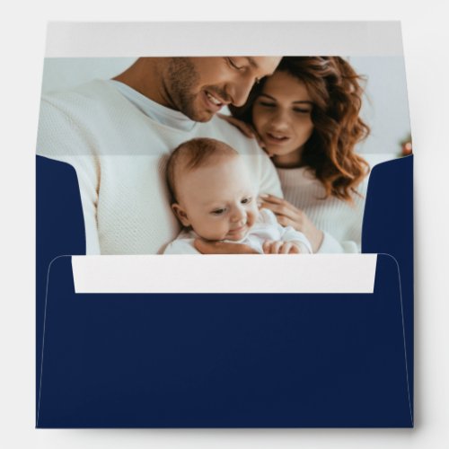 Simple Navy Holiday Envelope