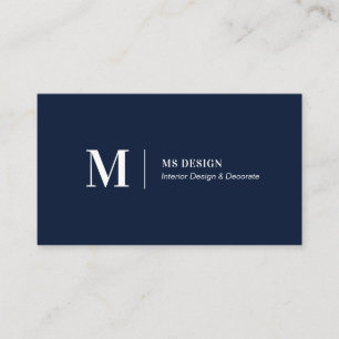 Simple Navy Modern Minimalist Business Cards
