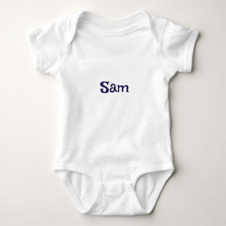 Simple Navy Personalized Name Baby Bodysuit