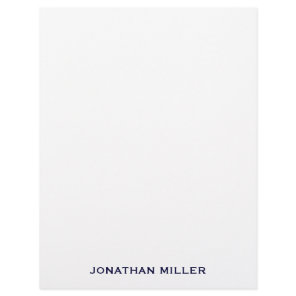 Simple Navy Typographic Name Letterhead