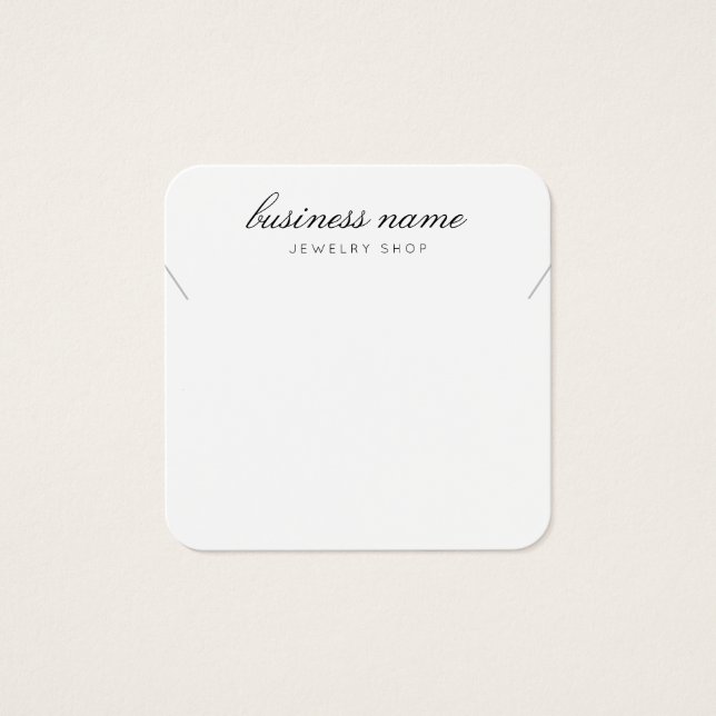 Simple Necklace Jewelry Display Card (Front)