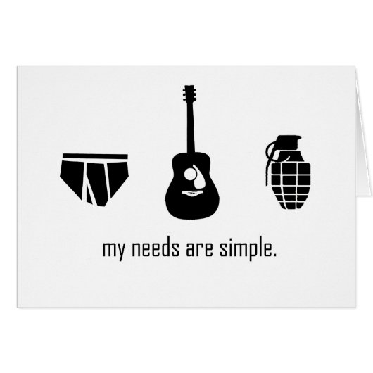 Simple Needs Cards (Front Horizontal)