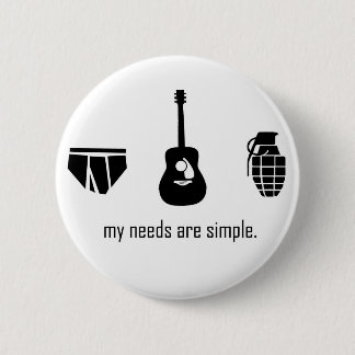 Simple Needs Pinback Button