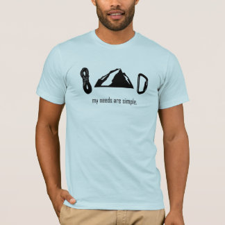 Simple Needs (Rock Climbing) T-Shirt
