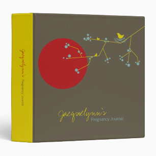 Simple Nesting Bird Family Pregnancy Journal Baby Binder