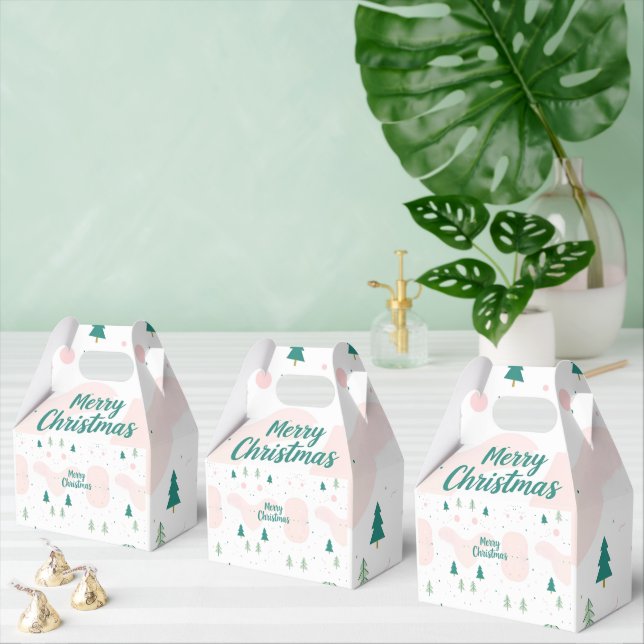 simple netral dsign christmas favor boxes (Multiple)