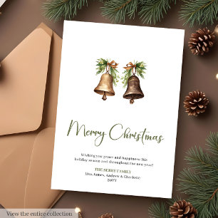 Simple Neutral Editable Holiday Christmas Greeting