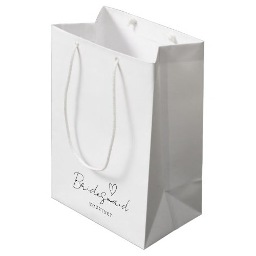 Simple Neutral Personalized Bridesmaid Gift Bag