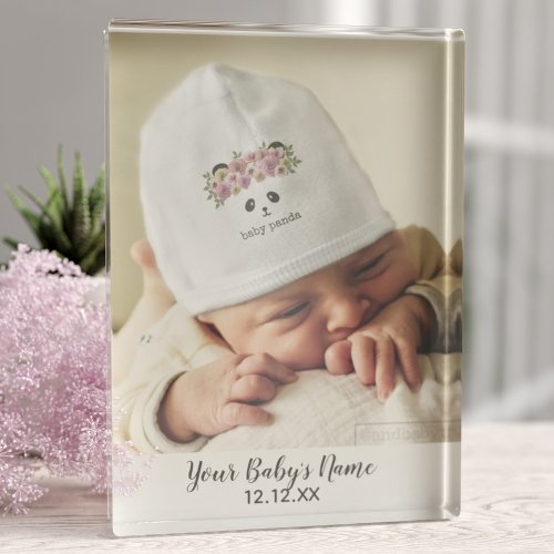 Simple New Baby Custom Nursery Photo Block