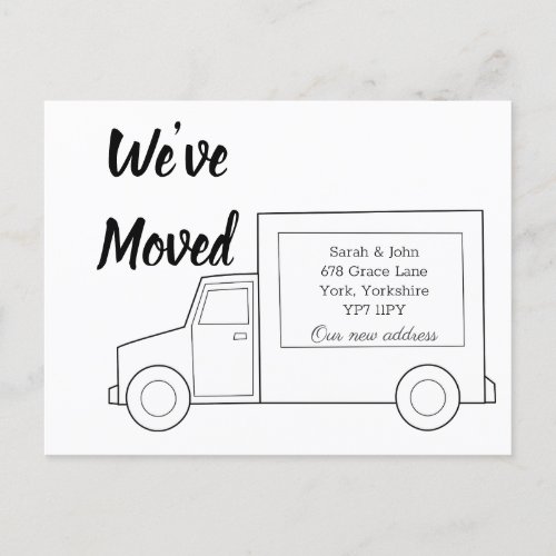 Simple New Home New Address Weve Moved Announcement Postcard