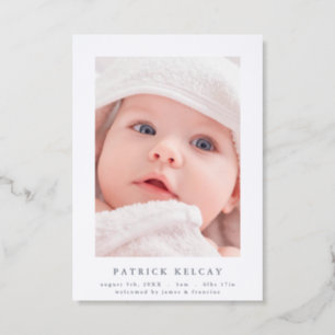 simple newborn photo collage baby birth letterpress photo cards