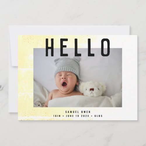 simple newborn photo collage birth announcement