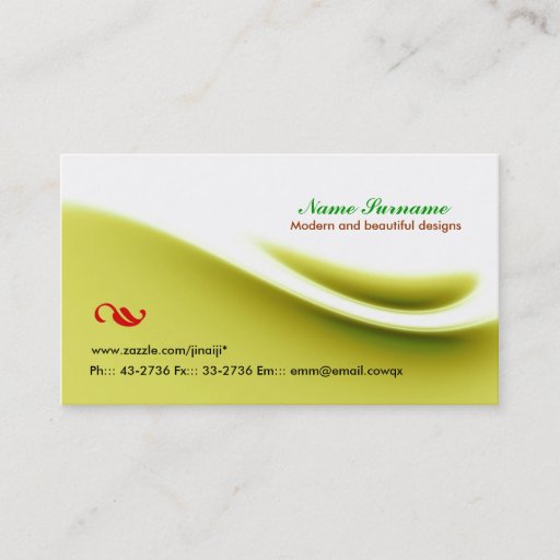 Customizable simple nice business card
