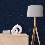Simple night sky star pattern navy blue wallpaper<br><div class="desc">With a speckling of twinkling stars,  this nighttime theme wallpaper is the perfect accent for a bedroom. The navy blue background coordinates well with a variety of decor styles and the star pattern gives it a dreamy night feel. Also great for an outer space theme room.</div>