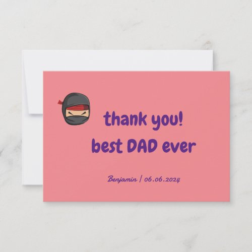 Simple Ninja manga avatar Thank You Card