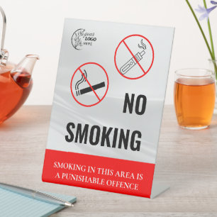Simple No Smoking tabletop Sign