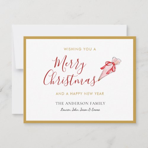 Simple Non Photo Merry Christmas Holiday Card