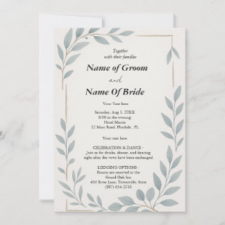 Simple not complicated Wedding invitation