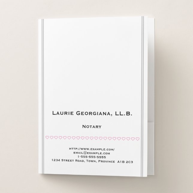 Simple Notary Pocket Folder (Front)