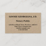 [ Thumbnail: Simple Notary Public Business Card ]