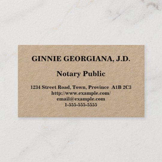 Simple Notary Public Business Card | Zazzle.com