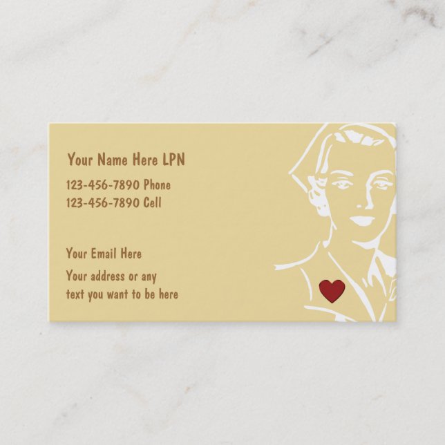 Simple Nurse Business Card (Front)