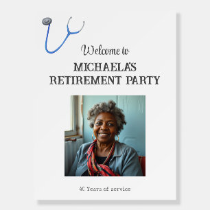 Simple Nurse Doctor Retirement Party Welcome Foam Board