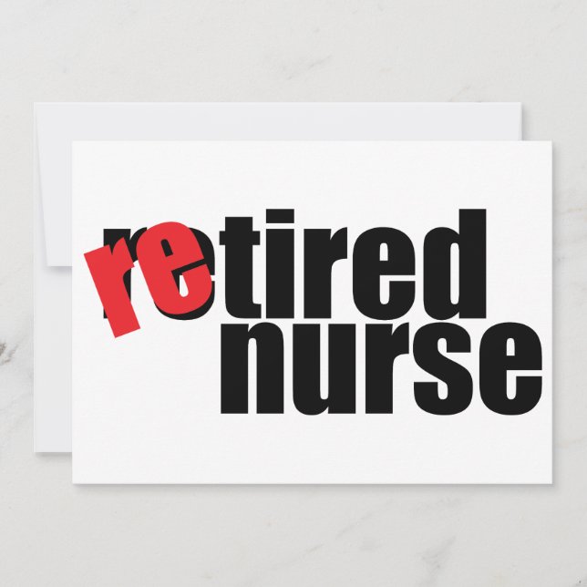 simple nurse retirement card blank inside (Front)