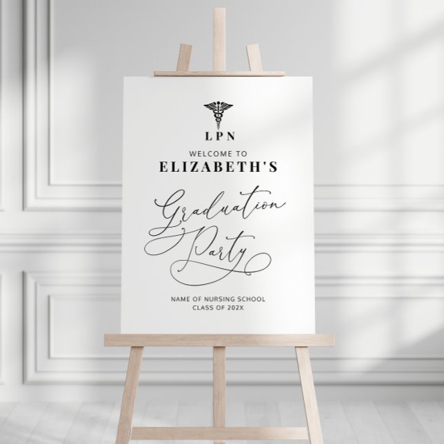 Simple Nursing graduation party sign (Creator Uploaded)