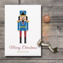 Simple Nutcracker Christmas Holiday Card