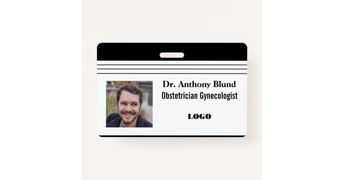 Simple Obstetrician and Gynecologist Badge | Zazzle