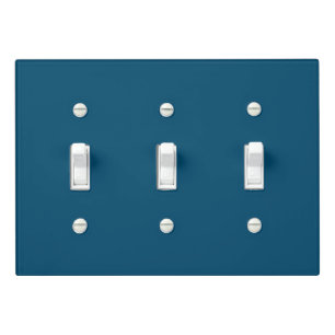 Simple Ocean Blue Authority® 3 Toggle Light Switch Cover