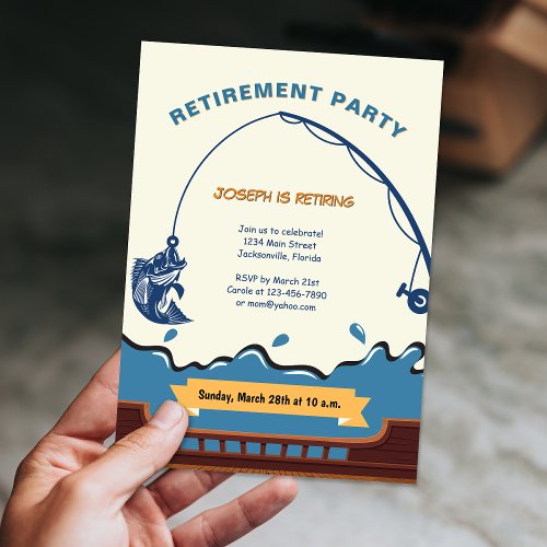 Simple Ocean Fishing Retirement Party