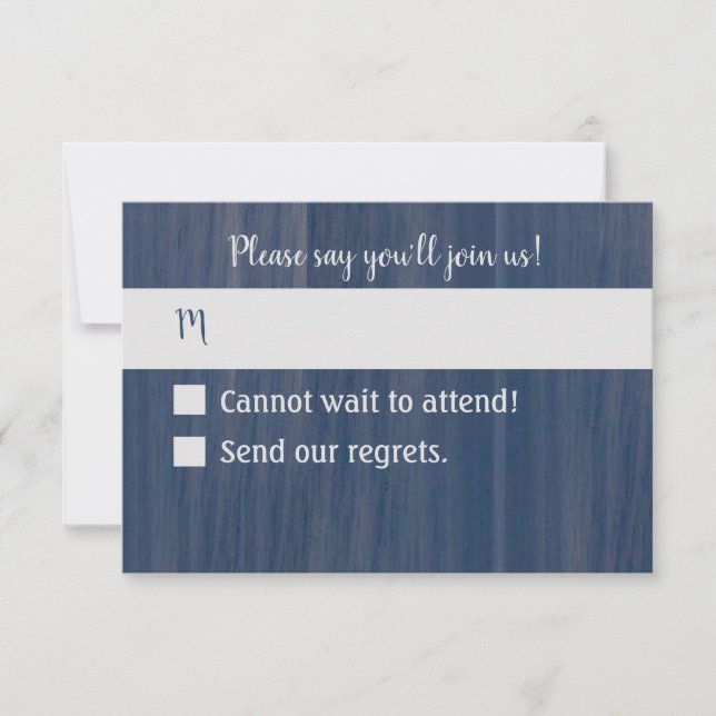 Simple Ocean RSVP card II (Front)